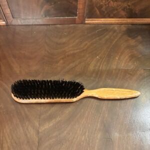Vintage Wooden Clothes Garment Brush Black Bristles Monogram B 11"‎ Vanity Brush